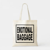 Tote Bag "BAGGAGE ÉMOTIONNEL" Typographie drôle (Dos)