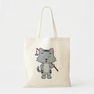 Tote Bag Baguette de pêche de chat