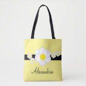 Tote Bag Baguette noire jaune marron (Devant)