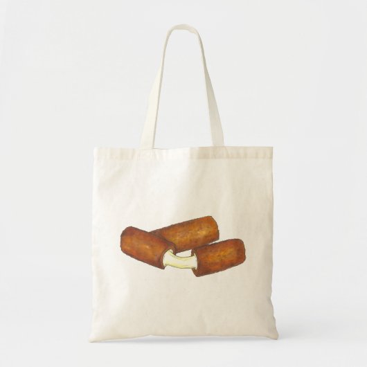 Tote Bag Baguettes de fromage Mozzarella fondues frites (Devant)
