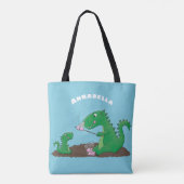 Tote Bag Baguettes mignonnes grillant des marshmallows dess (Dos)