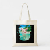 Tote Bag Bahamas Pigs de natation Pig nage plage vacances (Dos)