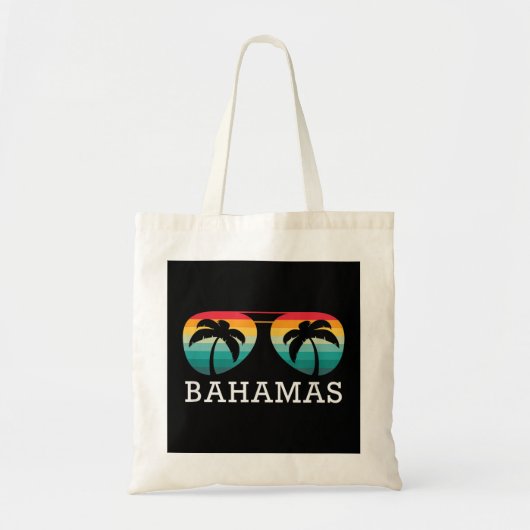 Tote Bag Bahamas Souvenir Retro Sunset Trip Vacances été (Devant)