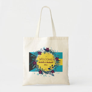 Tote Bag BAHAMAS WEDDING WELCOME Destination Floral