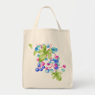 Tote Bag Baies de porcelaine sur une Fourre-tout d'épicerie