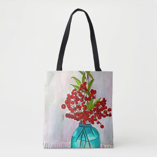 Tote Bag Baies d'eau Red Christmas Berries (Devant)