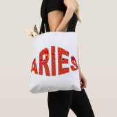 Tote Bag Baies - Firey Orange Jaune Bleu (De près)