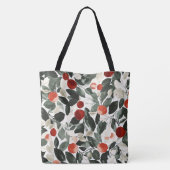 Tote Bag Baies rouges vertes de Noël (Dos)