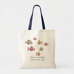 TOTE BAG BAIGNADE DE POISSONS, POISSON DÉCORATIF CUIT