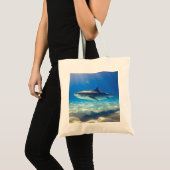 Tote Bag Baignade de requins Eau bleu de l'océan (Devant (produit))