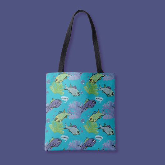 Tote Bag Baignade du matin Poisson Coral Reef Motif