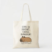 Tote Bag Baignade mignonne Capybara Drôle Citation personna (Devant)
