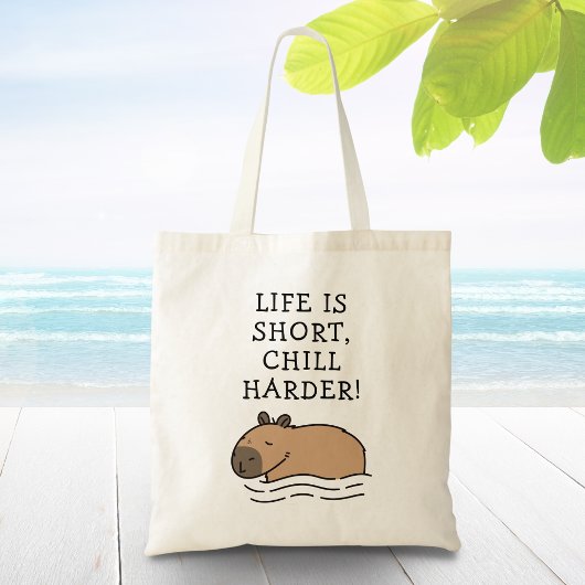 Tote Bag Baignade mignonne Capybara Drôle Citation personna