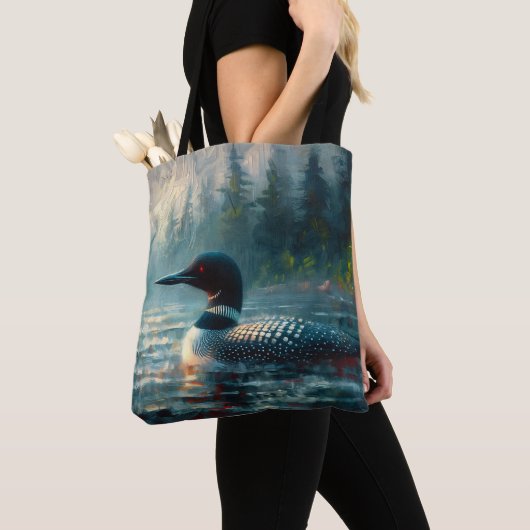 Tote Bag Baignade sur le lac d'Art (De près)