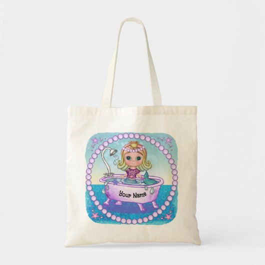 Tote Bag Bain de Sirène Heureuse  (Devant)