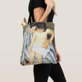 Tote Bag Bain d'enfant par Mary Cassatt Impressionnisme Vin (De près)