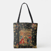 Tote Bag BAIN FALCONS BAIN Bleu Rouge Tapisserie médiévale (Dos)