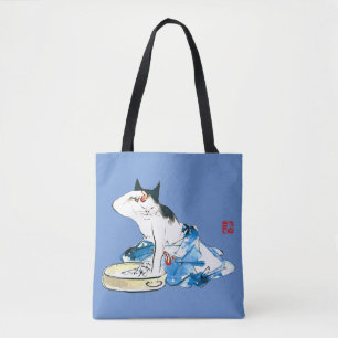 Tote Bag Bain japonais de chats humoristique II