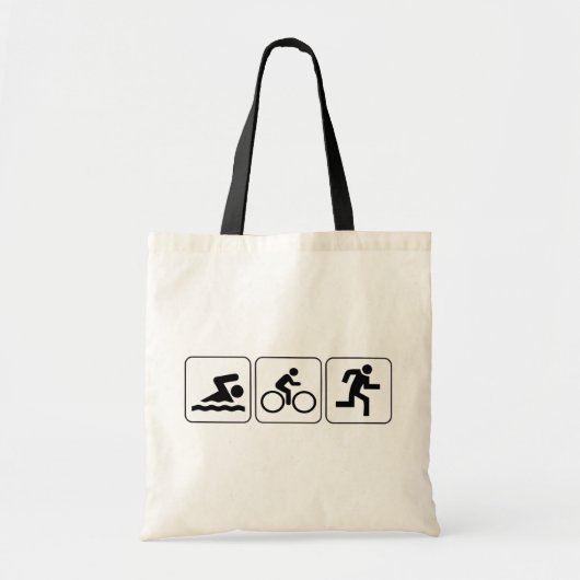 Tote Bag Bain, vélo, course - triathlon (Devant)