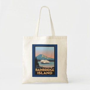 Tote Bag Bainbridge Island Retro-style Poster Art Fourre-to