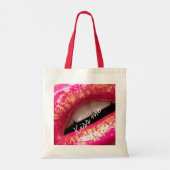 Tote Bag baiser moi aimer lèvres rouge à lèvres arrière - p (Dos)