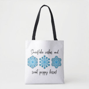 Tote Bag Baisers à neige de chien Paw