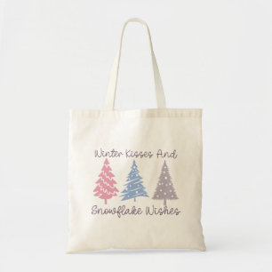 Tote Bag Baisers d'hiver et wis de flocon