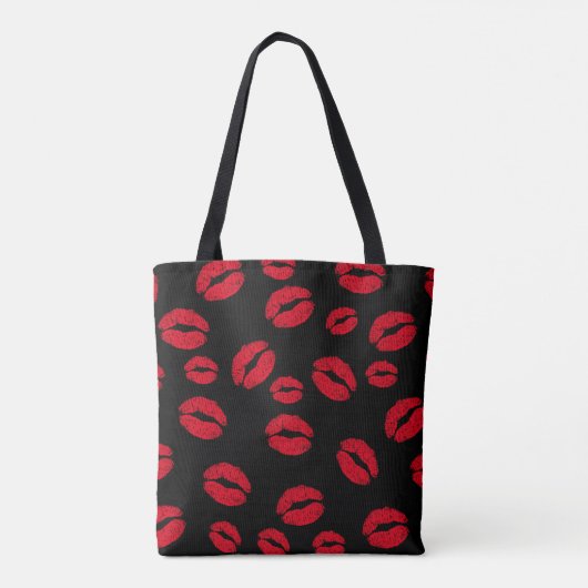 Tote Bag Baisers en noir (Dos)