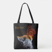 Tote Bag Baisers papillon de chat Nom personnalisé (Dos)
