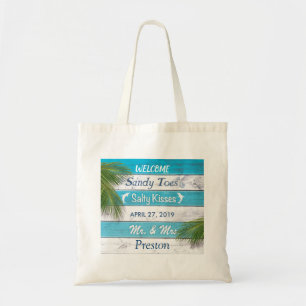 Tote Bag Baisers salés aux orteils de sable turquoise