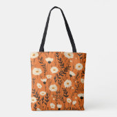 Tote Bag Baisson blanc d'automne sur Orange (Dos)