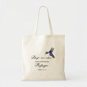 Tote Bag Bajo sus alas espagnol bible verse psaume91