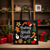 Tote Bag Baking Spirits Bright Gingerbread Noël Cookie
