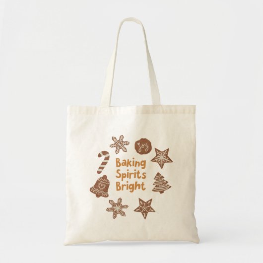 Tote Bag Baking Spirits Bright Holiday Cookies (Devant)