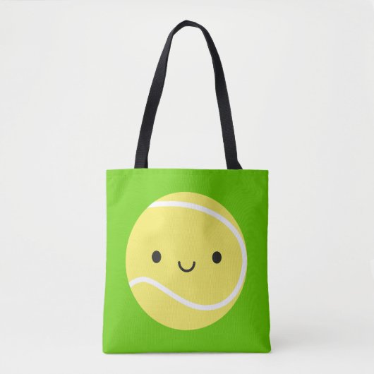 Tote Bag Bal de tennis de Kawaii (Devant)