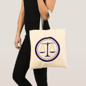 Tote Bag Balances bleues de la justice Silhouette (Devant (produit))
