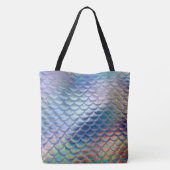 Tote Bag Balances de poissons de sirène bleu vert Holograph (Dos)