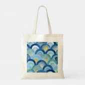Tote Bag Balances de sirène et vagues de verre de mer (Dos)