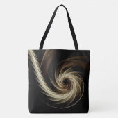 Tote Bag Balayage doré à travers le noir (Devant)