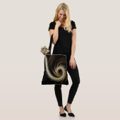 Tote Bag Balayage doré à travers le noir (Sur le modèle)