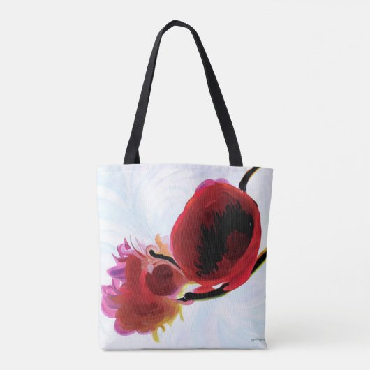 Tote Bag Balayage Red Anemone Fourre-tout (Dos)