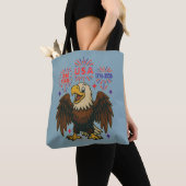 Tote Bag Bald Eagle avec Fireworks - USA 250 ans 1776-2026 (De près)