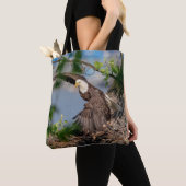 Tote Bag Bald Eagle quittant le nid (De près)