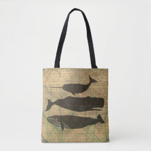 Tote Bag Baleine antique Vie marine