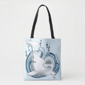 Tote Bag Baleine Béluga Bleue (Devant)