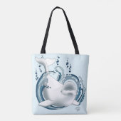 Tote Bag Baleine Béluga Bleue (Dos)