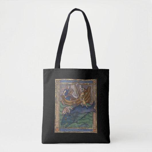 Tote Bag Baleine bestiaire médiévale c. 1270 (Devant)