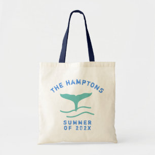 Tote Bag Baleine de l'année personnalisée Les Hamptons Été