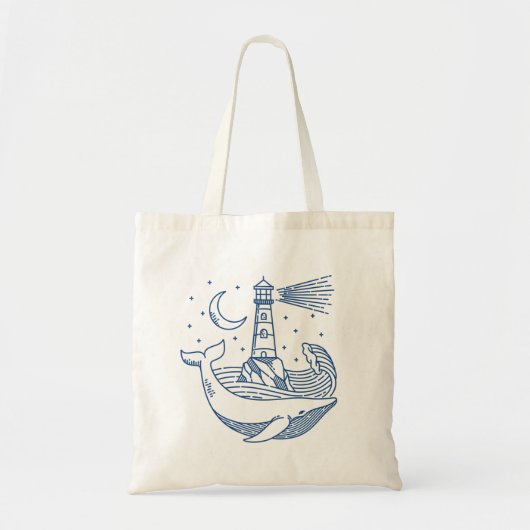 Tote Bag Baleine phare (Devant)