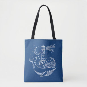 Tote Bag Baleine phare